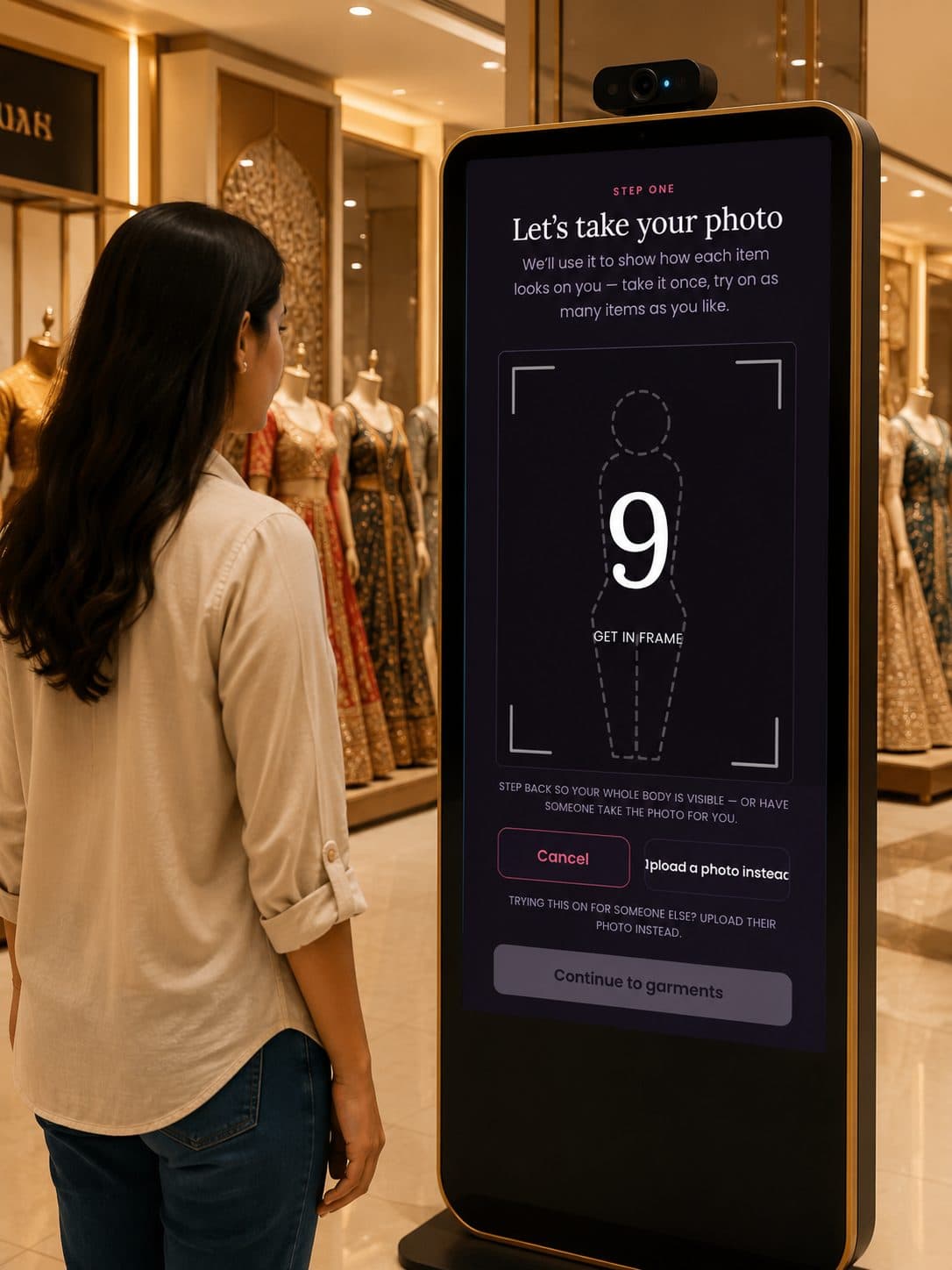 Capturing a photo for try-on