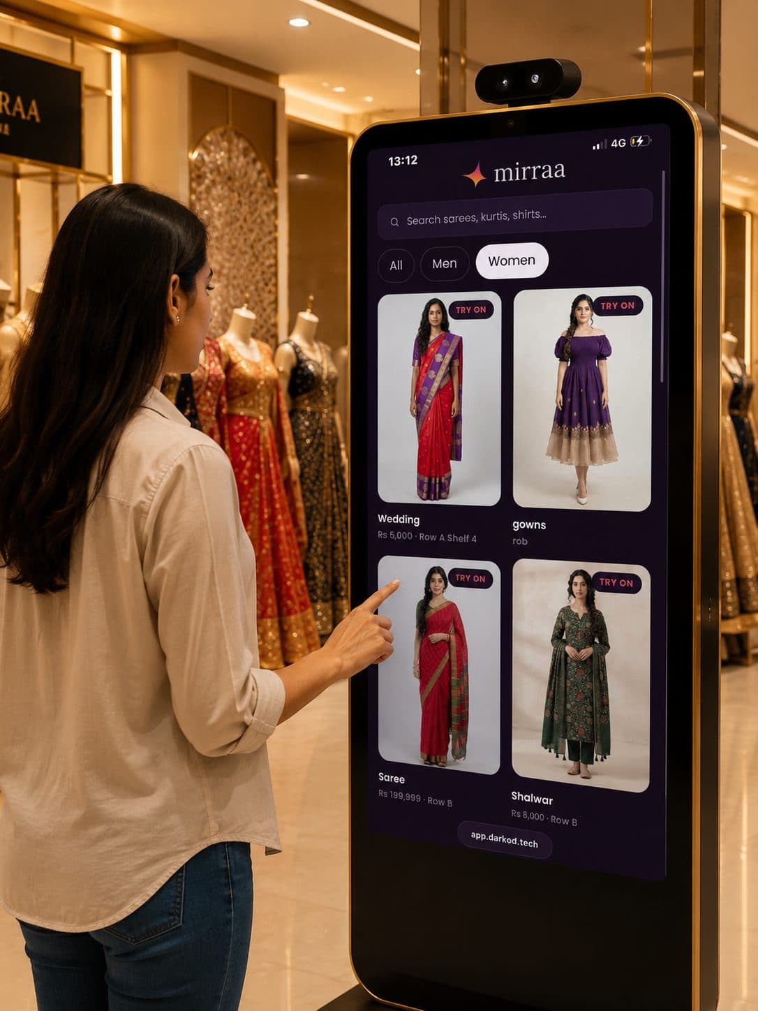 Browsing the store catalogue on Mirraa